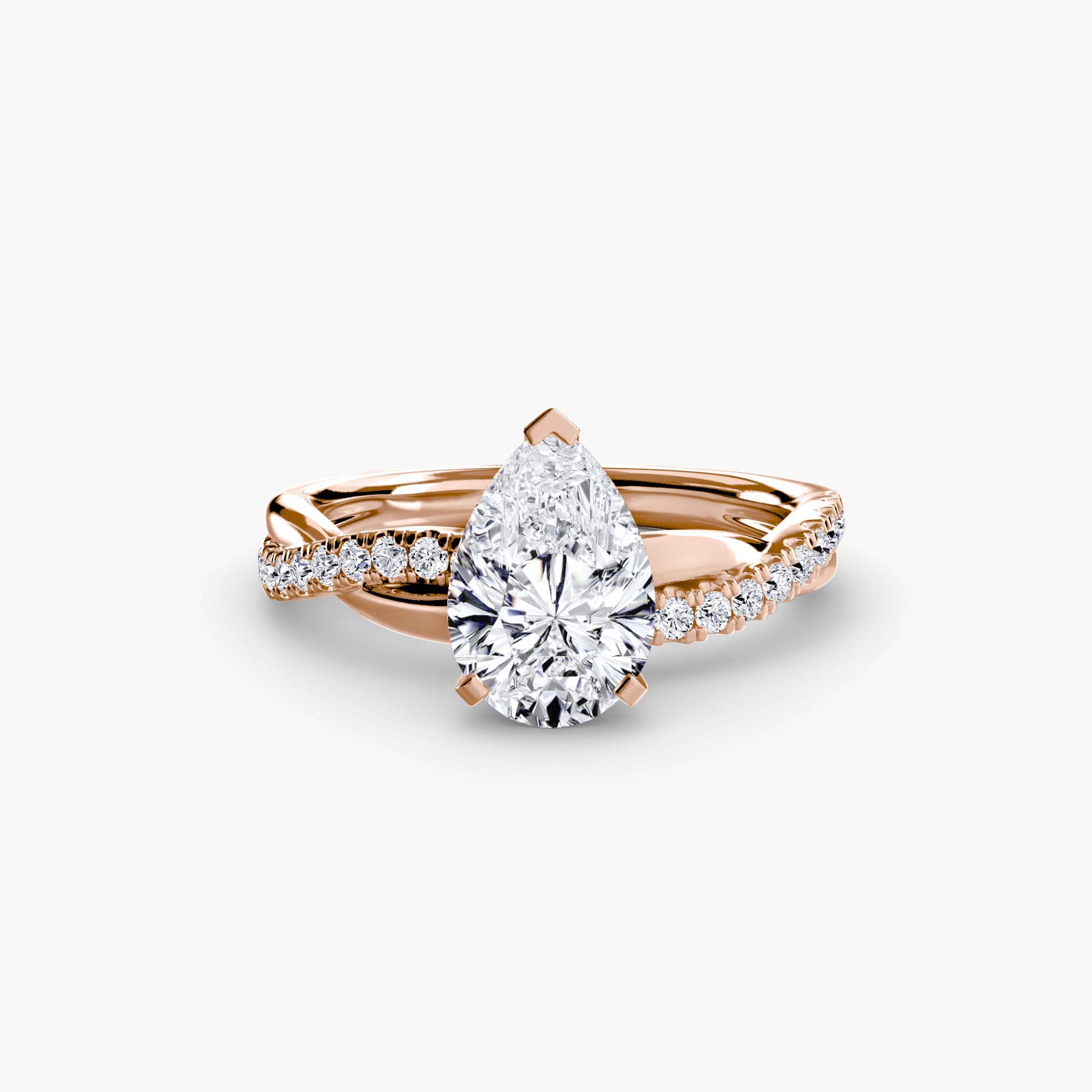 The Emerald Twist Pavé Ring EclectiCarat