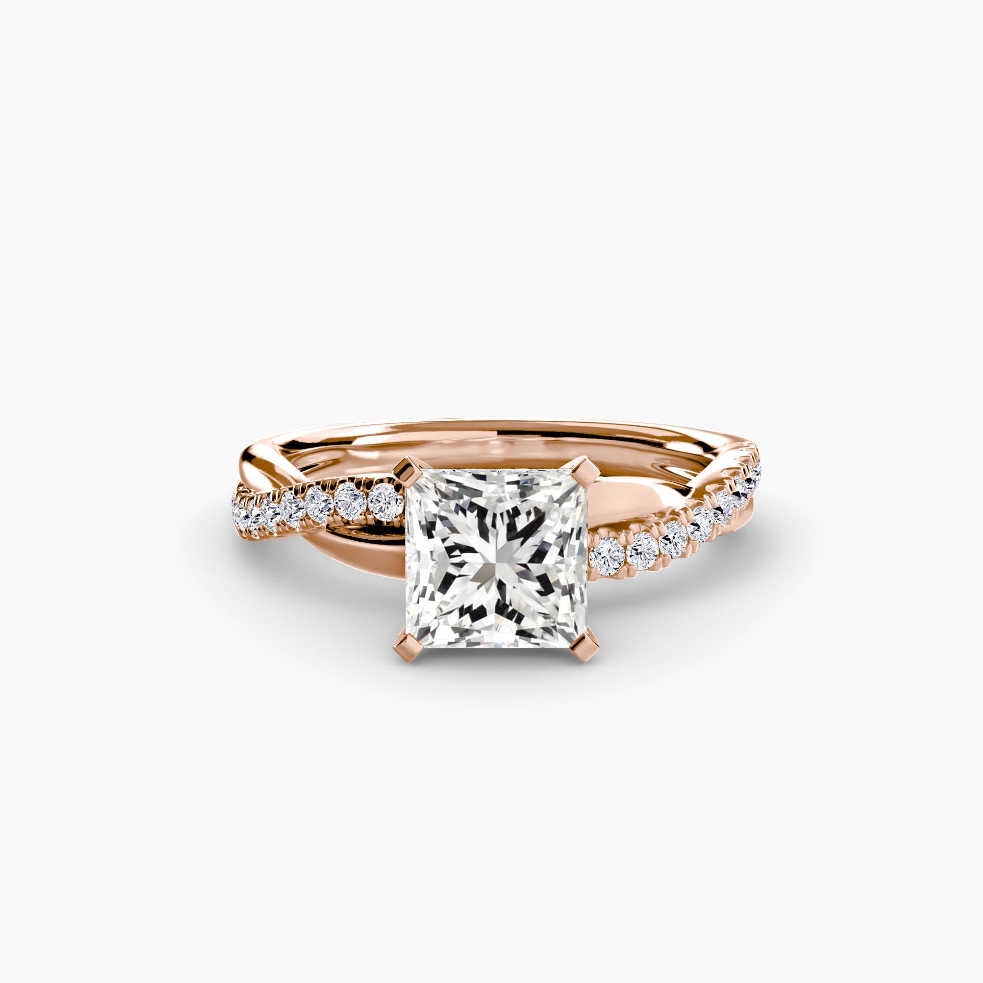 The Emerald Twist Pavé Ring EclectiCarat