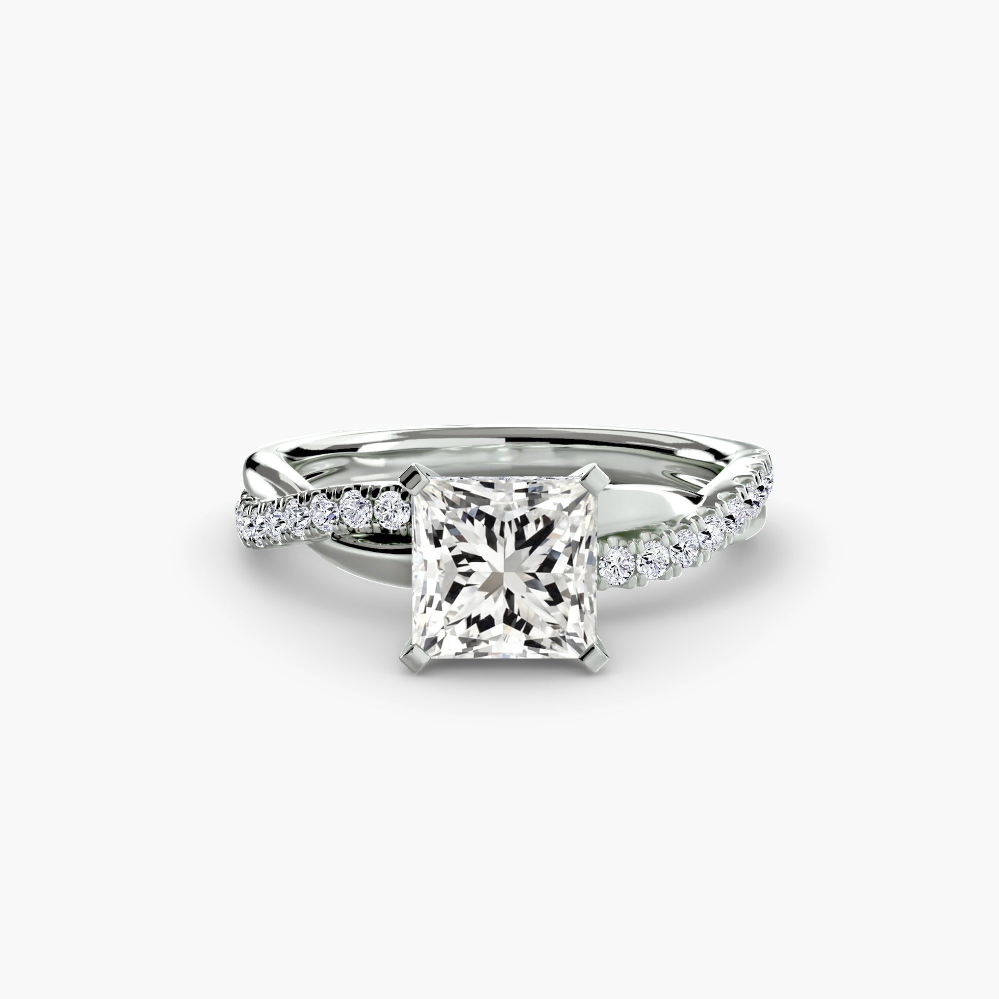 The Emerald Twist Pavé Ring EclectiCarat