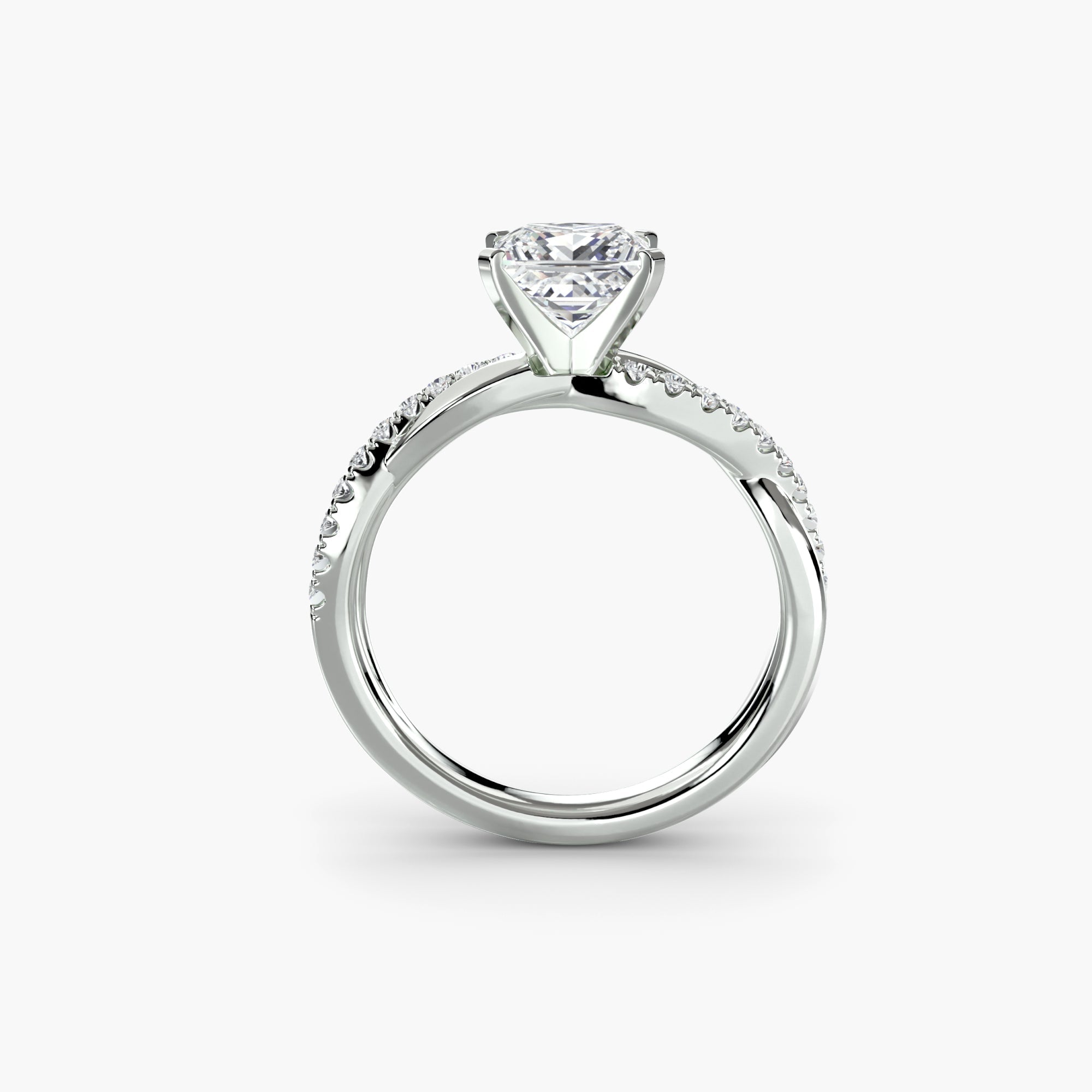 The Emerald Twist Pavé Ring EclectiCarat