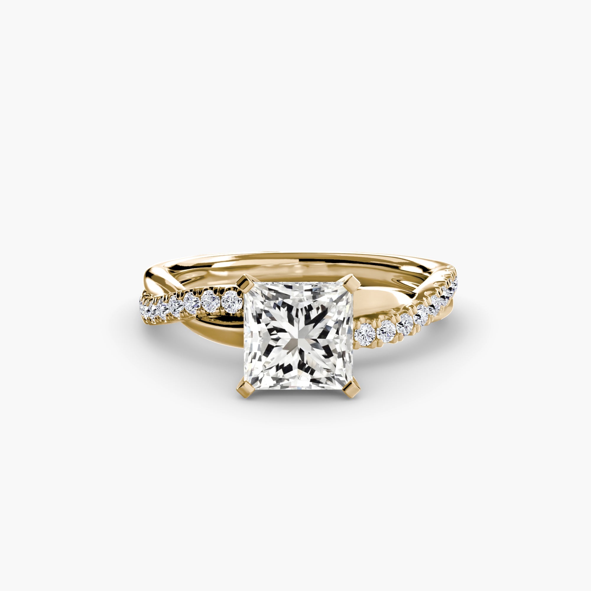 The Emerald Twist Pavé Ring EclectiCarat