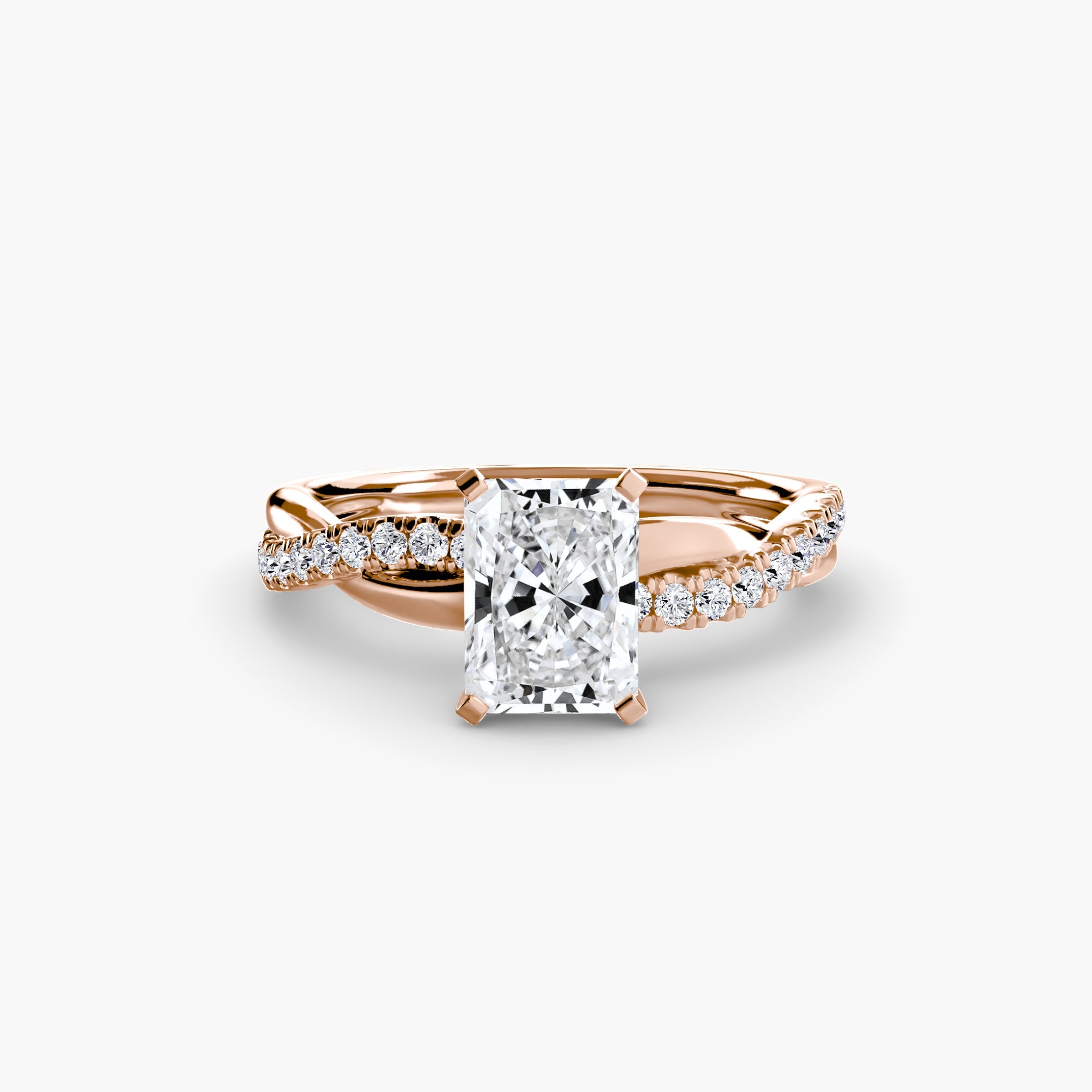 The Emerald Twist Pavé Ring EclectiCarat