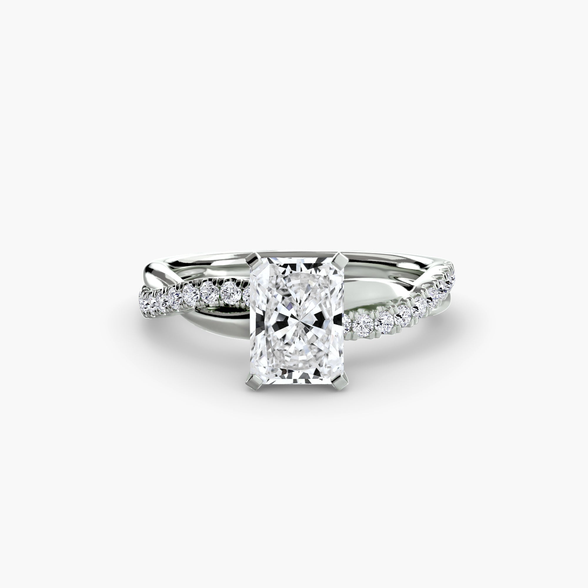 The Emerald Twist Pavé Ring EclectiCarat