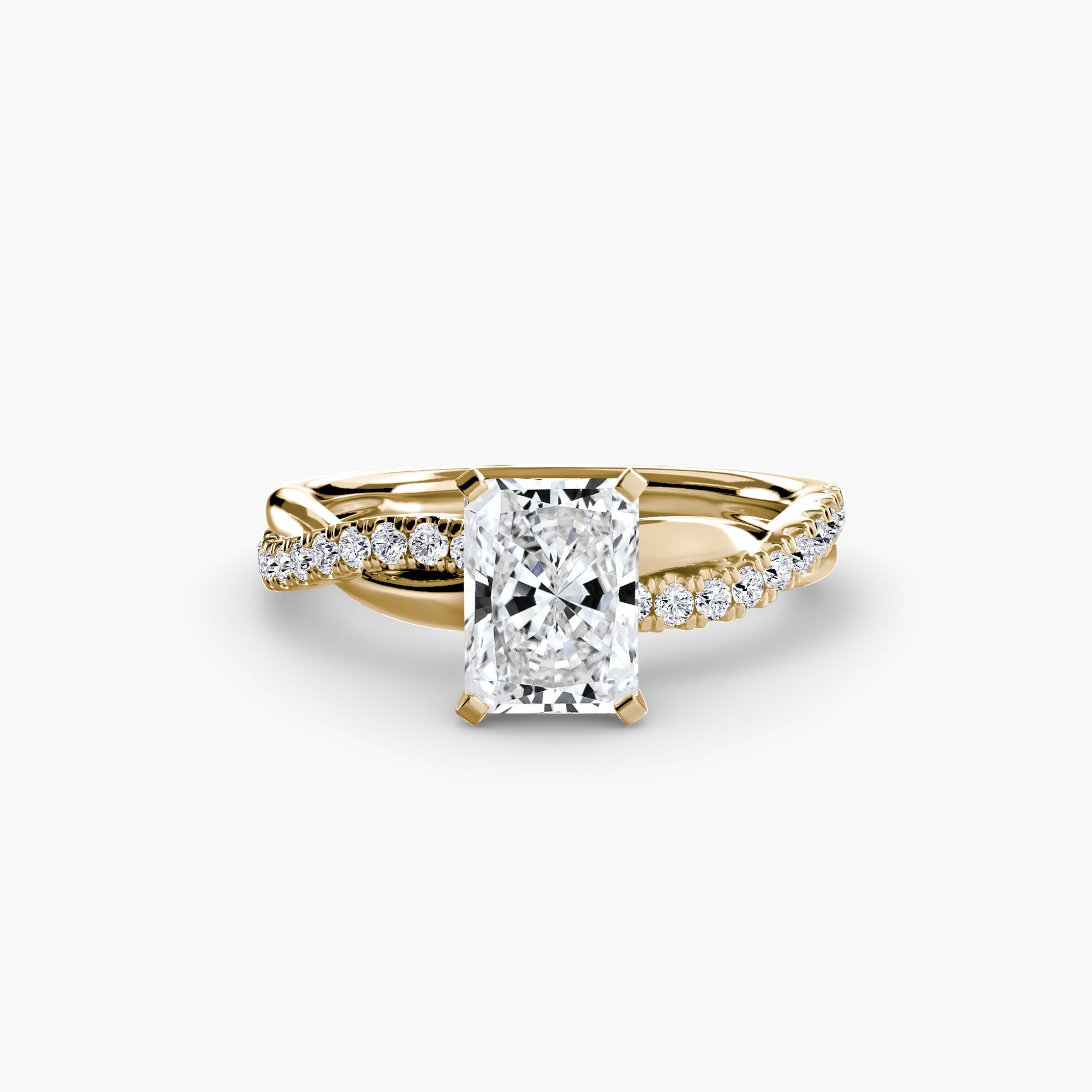 The Emerald Twist Pavé Ring EclectiCarat